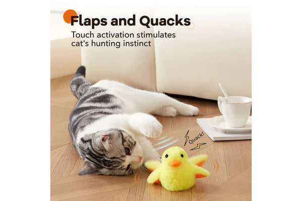 Interactive Flapping Duck Cat Toy Durable Rechargeable