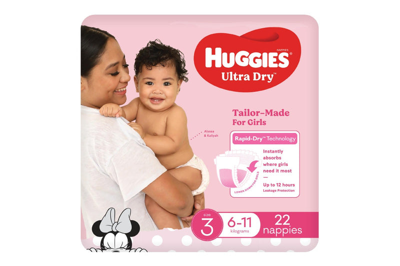 Huggies Ultra Dry Convenience Crawler Girl Nappies - Size 3