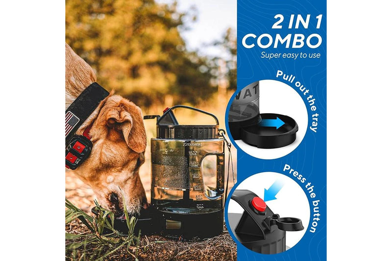 ZOOMIES Portable Dog Water Bowl - Black