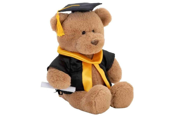 With Heart: Graduation Bear Large With Scroll - 24cm