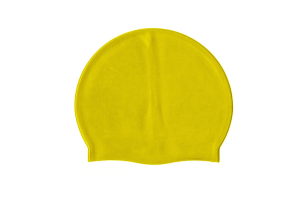 SwimTech Unisex Adult Silicone Swim Cap (Yellow) (One Size)