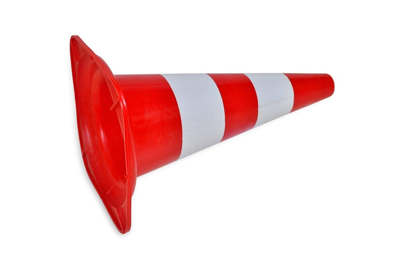 10 Reflective Traffic Cones Red And White 50 Cm