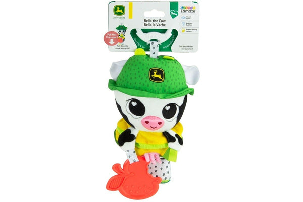 Lamaze & John Deere: Bella the Cow Clip & Go Activity Toy