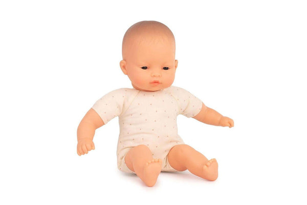 Miniland Soft Body Doll Asian 32cm Lifelike Realistic Kids Pretend Play Toy 10m+