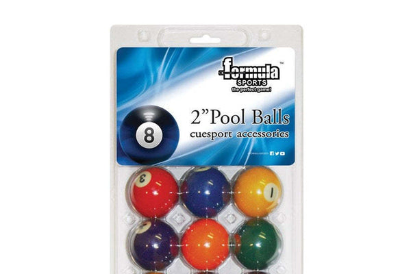 16pc Formula Sports Standard Pool Balls 2" Blister Set Billiard Accessory Game