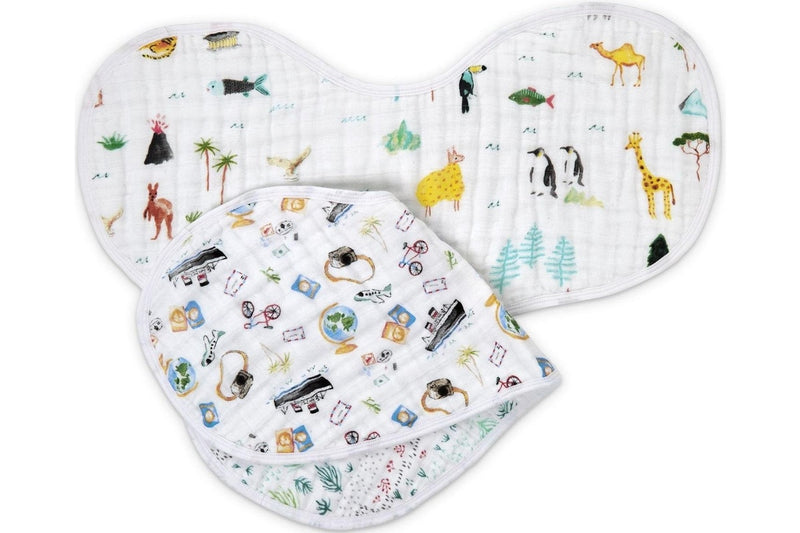 Aden + Anais: Classic Burpy Bib Set - Around The World (2 Pack)