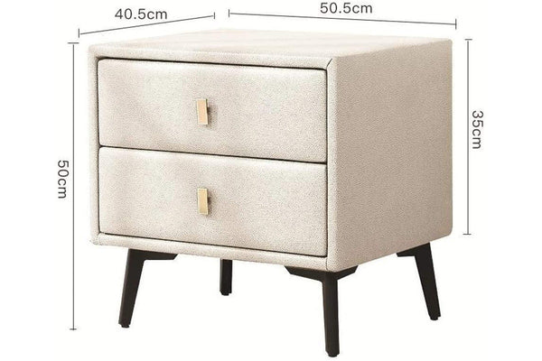 Bedside Table Nordic Modern Wooden 2 Drawer