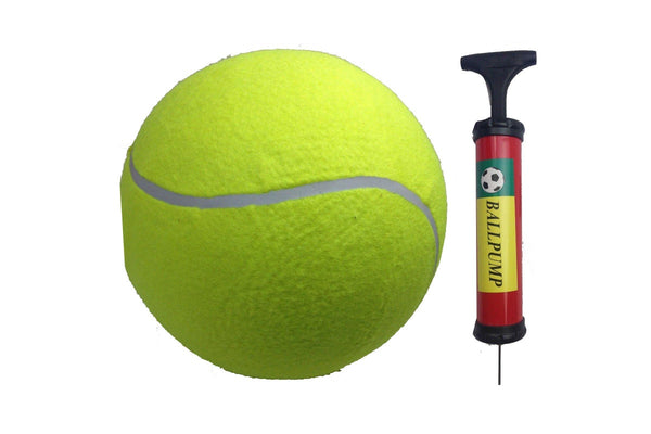 10" GIANT TENNIS BALL with BALL PUMP Air Inflator for Autographs Signatures