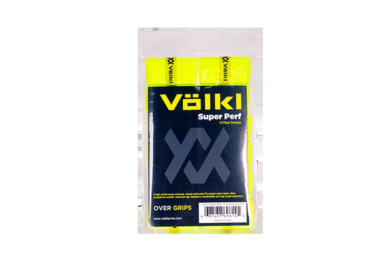 Volkl Super Perf 12 Pack Over Grips Tennis Bulk - Neon Yellow