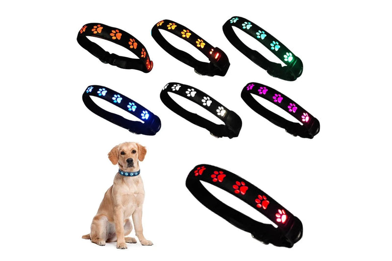 Luminous Dog Collar and Leash USB Rechargeable LED Pet Dog Collar for Night Security