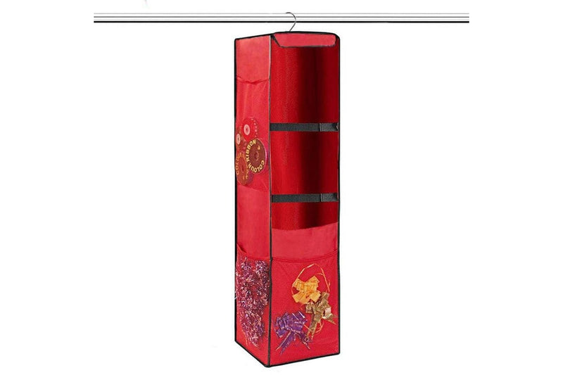 Hanging Christmas Storage Bag Xmas Wrapping Paper Organizer