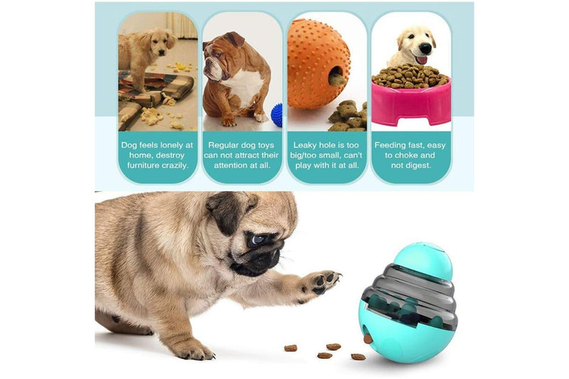 Adjustable Food Dispensing Tumbler Treat Ball With Leaky Hole Dog Toy