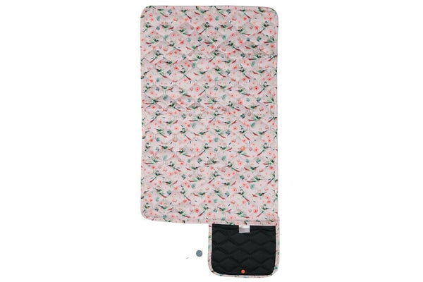 Nestling: Waterproof Quilted Change Mat - Pink Hummingbird