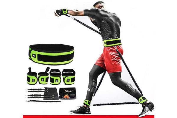 TODO 150lbs Resistance Trainer Band Set Muscle Training Belt Boxing Pilates Ankle Wrist Advanced Bounce Straps