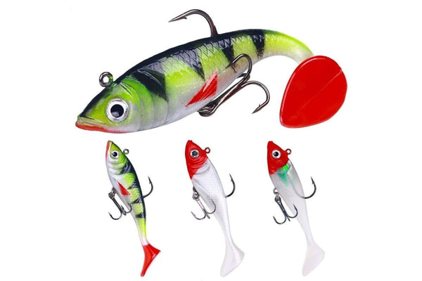 5 Piece Hengjia So071 t Tail Lead Fishing Lure Soft Bait 8.5cm 10.6g