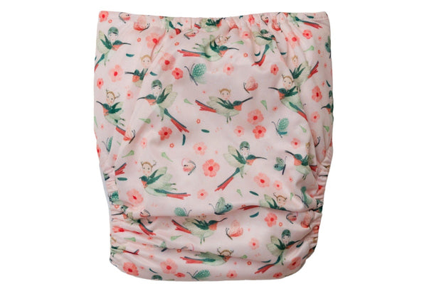 Nestling: Sassy Snap Nappy Complete - Pink Hummingbird (One Size)