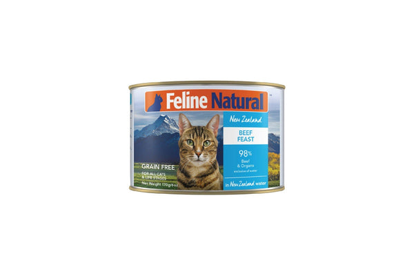 Feline Natural: Canned Cat Food, Beef 170g (12 pack)