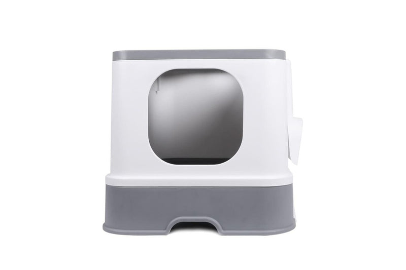 Cat Litter Box Fully Enclosed Kitty Toilet Trapping Sifting Odor Control Basin