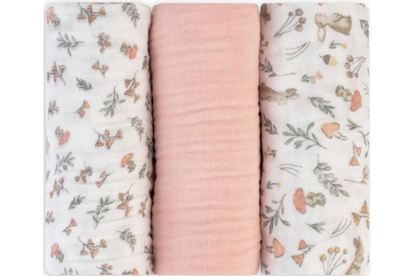 Little Linen: Muslin Wrap - Harvest Bear (3 Pack)