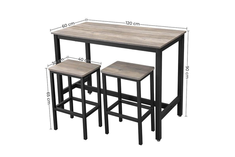 Vasagle Dining Bar Table Set - Greige