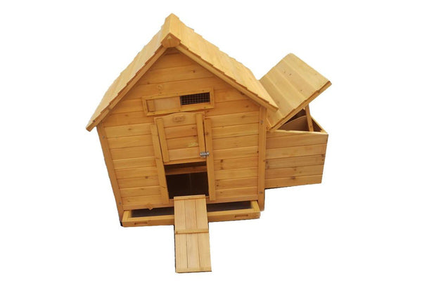 Chicken Coop House with Nesting Box - Natural Finish