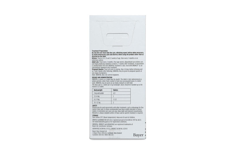 Drontal: Cat Ellipsoid 6kg - 2 Tablets