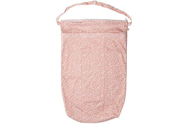 Nestling: XL Double Pocket Wet Bag - Dusty Pink Floral