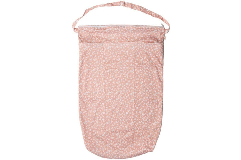 Nestling: XL Double Pocket Wet Bag - Dusty Pink Floral