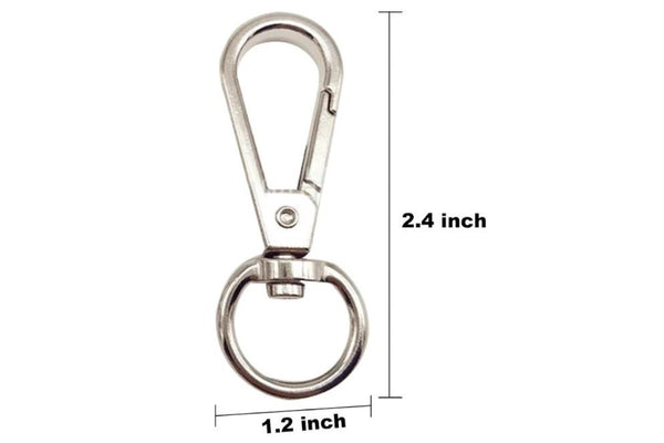 15Pcs Durable Metal Carabiner Clip Style Spring Key Chain Keyring Swivel Lobster Claw Clasp Hooks Clips For Bag Keychain - Standard