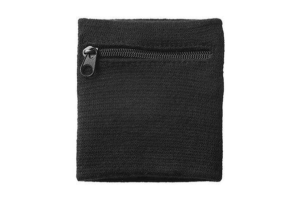 Bullet Brisky Sweatband With Zipper (Pack of 2) (Solid Black) (8 x 8 x 1 cm)