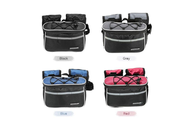 Detachable Bike Bicycle Cycle Front Frame Bag Tube Pouch Pack Cross Body Black - Standard