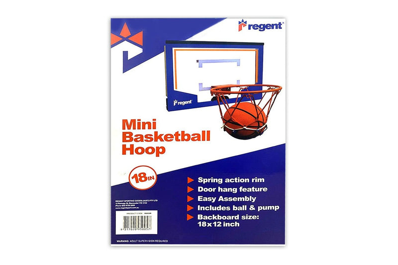 Regent Door Mounted Basketball Hoop Sports Backboard w Ball Pump Indoor Game