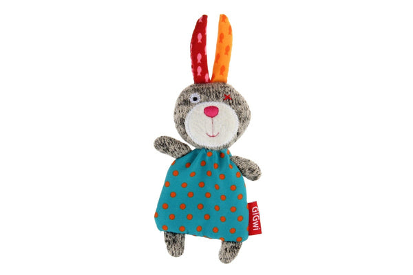 GiGwi: Catch & Scratch, Refillable Catnip Cat Toy - Multi-Colour Rabbit