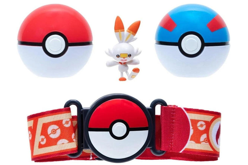 Pokemon Clip 'N' Go: Poke Ball Belt Set - Scorbunny