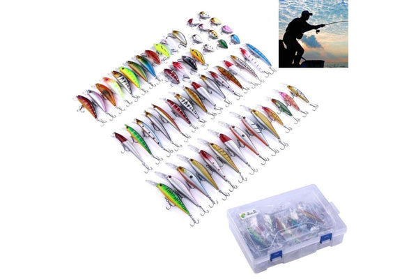 56 Piece Sequin Metal Bait Set For Fresh Sea Bass Fishing 3 10cm Length Boxed