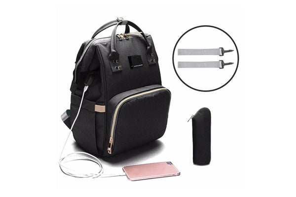 Ape Basics: Casual Diaper Bag with USB Charging Port