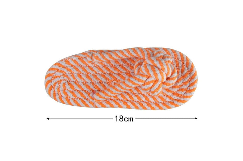 Cute Colourful Thong Cotton Rope Dog Toys - Orange