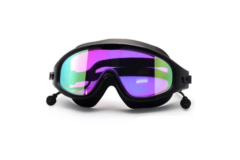 Adult Swimming Glasses Diving Goggles Waterproof And Anti Fog Hd Colourful - White - Standard