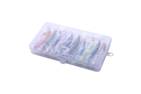 10 Colour Boxed Minnow Fishing Baits With Laser Simulation