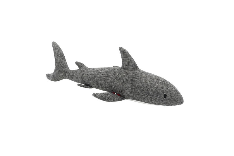 2PK Louie Living Urban Pet Dog Cat Durable Squeak Chew Toy Sammie Shark Plush