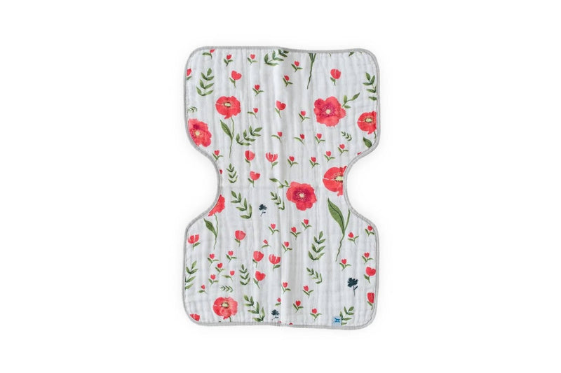 Little Unicorn: Muslin Burp Cloth - Summer Poppy