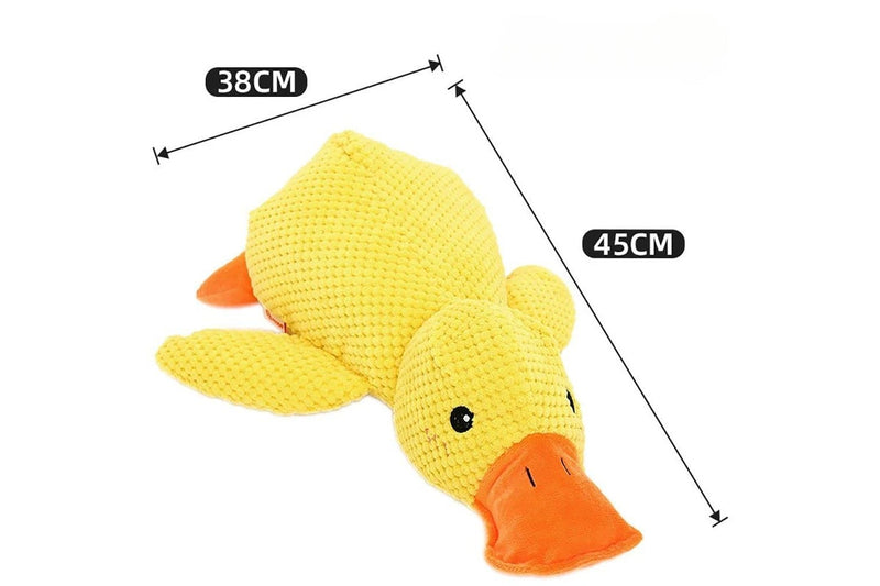 Vibe Geeks Cute Plush Duck Squeaky Dog Toy With Soft Squeake