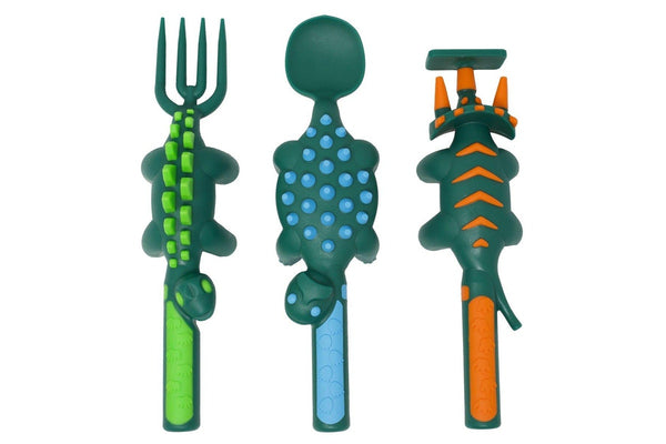 Constructive Eating: Dinosaur 3 Piece Cutlery Set