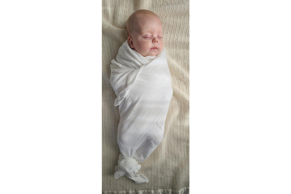 Snazzi Pants: Swaddle - White (120x120cm)