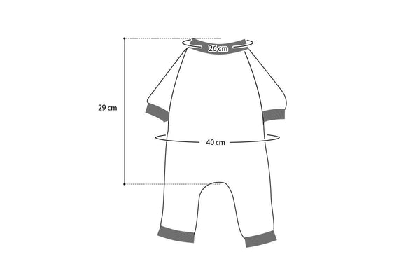 Zoomies 3-Piece Soft Pet Onesie - Medium