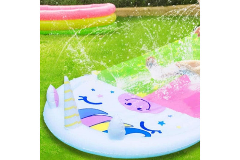 Extra Long Inflatable Slip Splash Slide with 2 Slidingboards Heavy Duty Water Slide for Kids