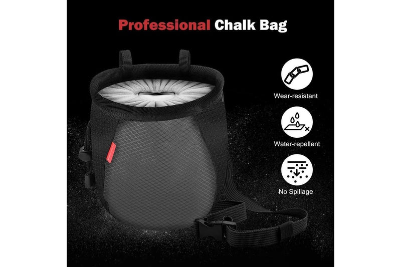 Climbing Gym Magnesium Powder Storage Adjustable Waist Belt Nonslip Chalk Bag Bouldering Gymnastics