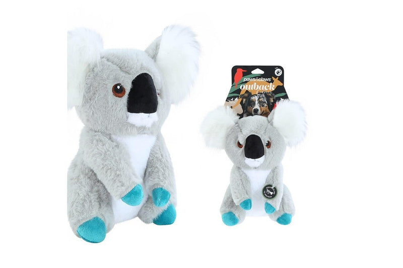 2x Paws & Claws Outback Buddies Koala Interactive Pet Dog Soft Toy w Squeaker