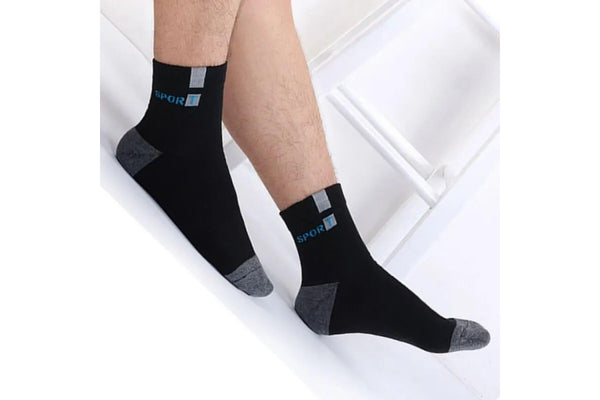 5 Pairs Mens Mid Tube Sports Socks