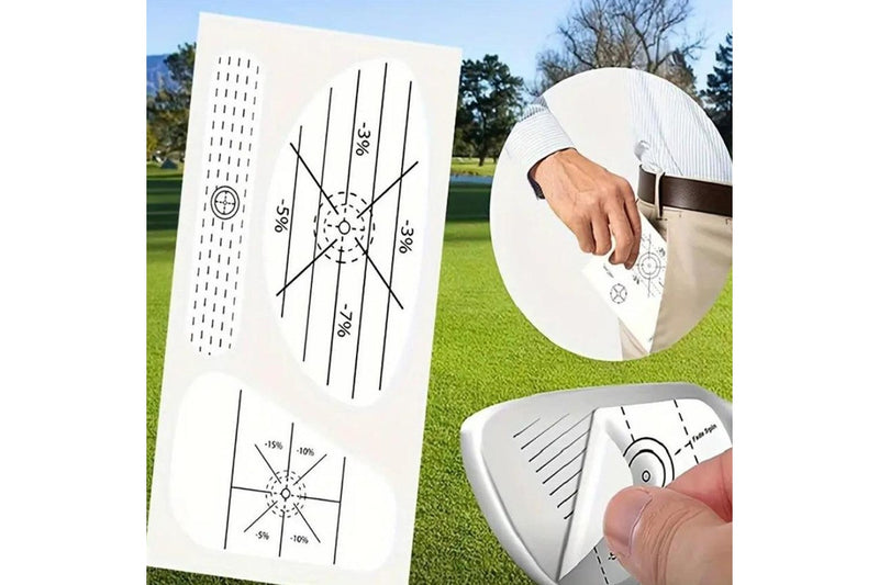 100 Sheet Golf Impact Tape Set Self-Teaching Club Impact Stickers for Woods Irons and Putters Golf Training Aid